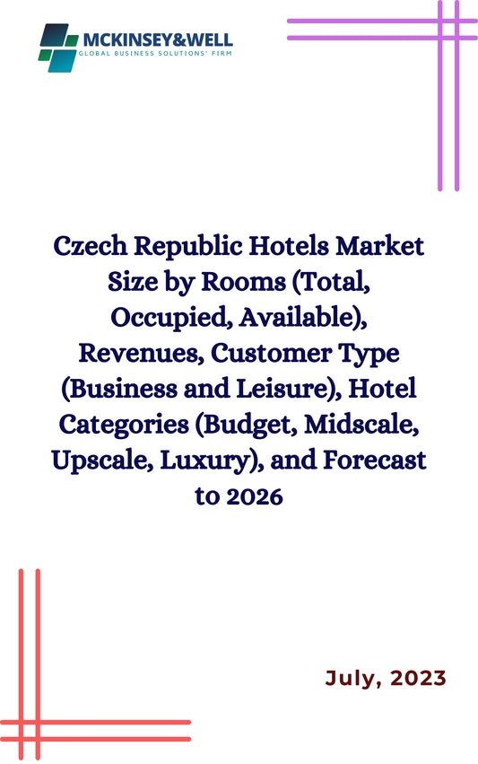 Czech Republic Hotels Market Size by Rooms (Total, Occupied, Available), Revenues, Customer Type (Business and Leisure), Hotel Categories (Budget, Midscale, Upscale, Luxury), and Forecast to 2026