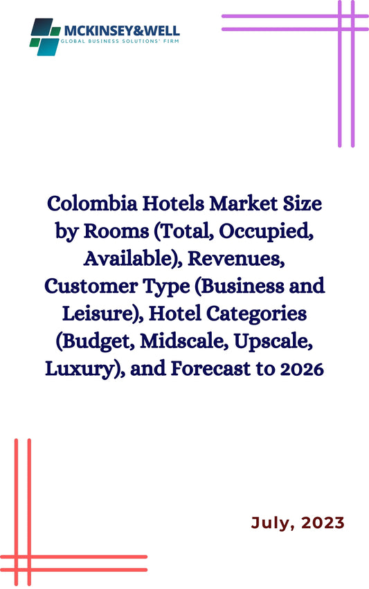 Colombia Hotels Market Size by Rooms (Total, Occupied, Available), Revenues, Customer Type (Business and Leisure), Hotel Categories (Budget, Midscale, Upscale, Luxury), and Forecast to 2026