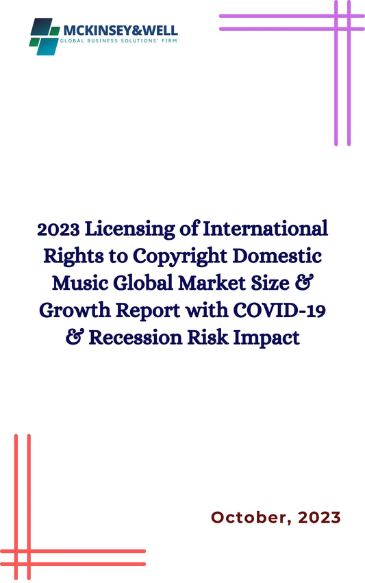 2023 Licensing of International Rights to Copyright Domestic Music Global Market Size & Growth Report with COVID-19 & Recession Risk Impact