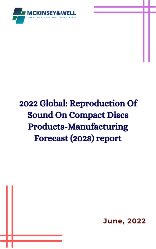 2022 Global: Reproduction Of Sound On Compact Discs Products-Manufacturing Forecast (2028) report