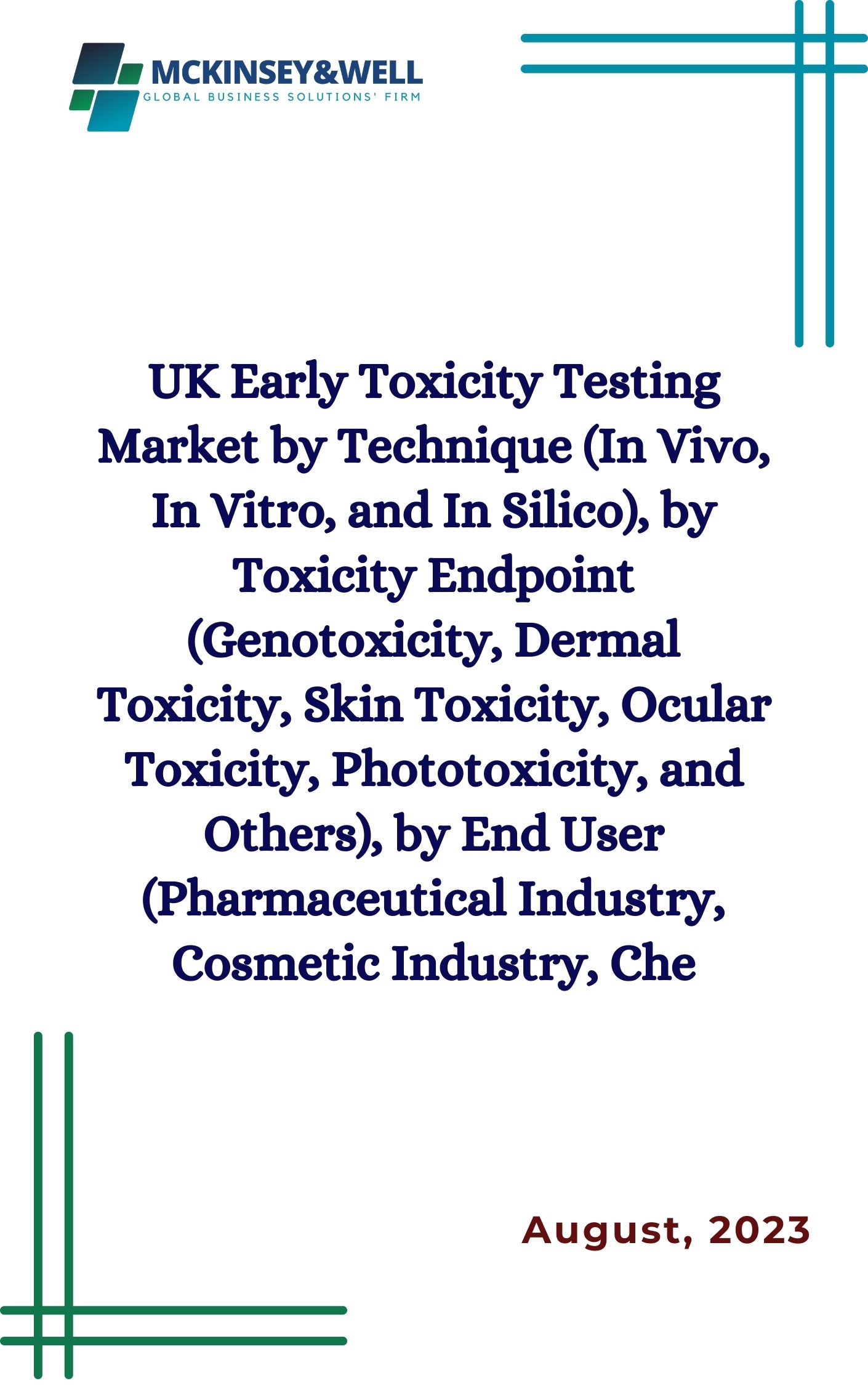 UK Early Toxicity Testing Market by Technique (In Vivo, In Vitro, and In Silico), by Toxicity Endpoint (Genotoxicity, Dermal Toxicity, Skin Toxicity, Ocular Toxicity, Phototoxicity, and Others), by End User (Pharmaceutical Industry, Cosmetic Industry, Che