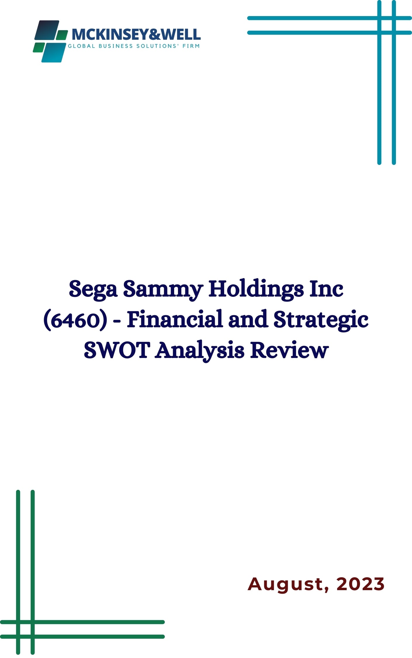 Sega Sammy Holdings Inc (6460) - Financial and Strategic SWOT Analysis Review