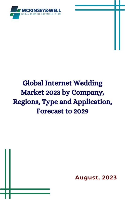 Global Internet Wedding Market 2023 by Company, Regions, Type and Application, Forecast to 2029