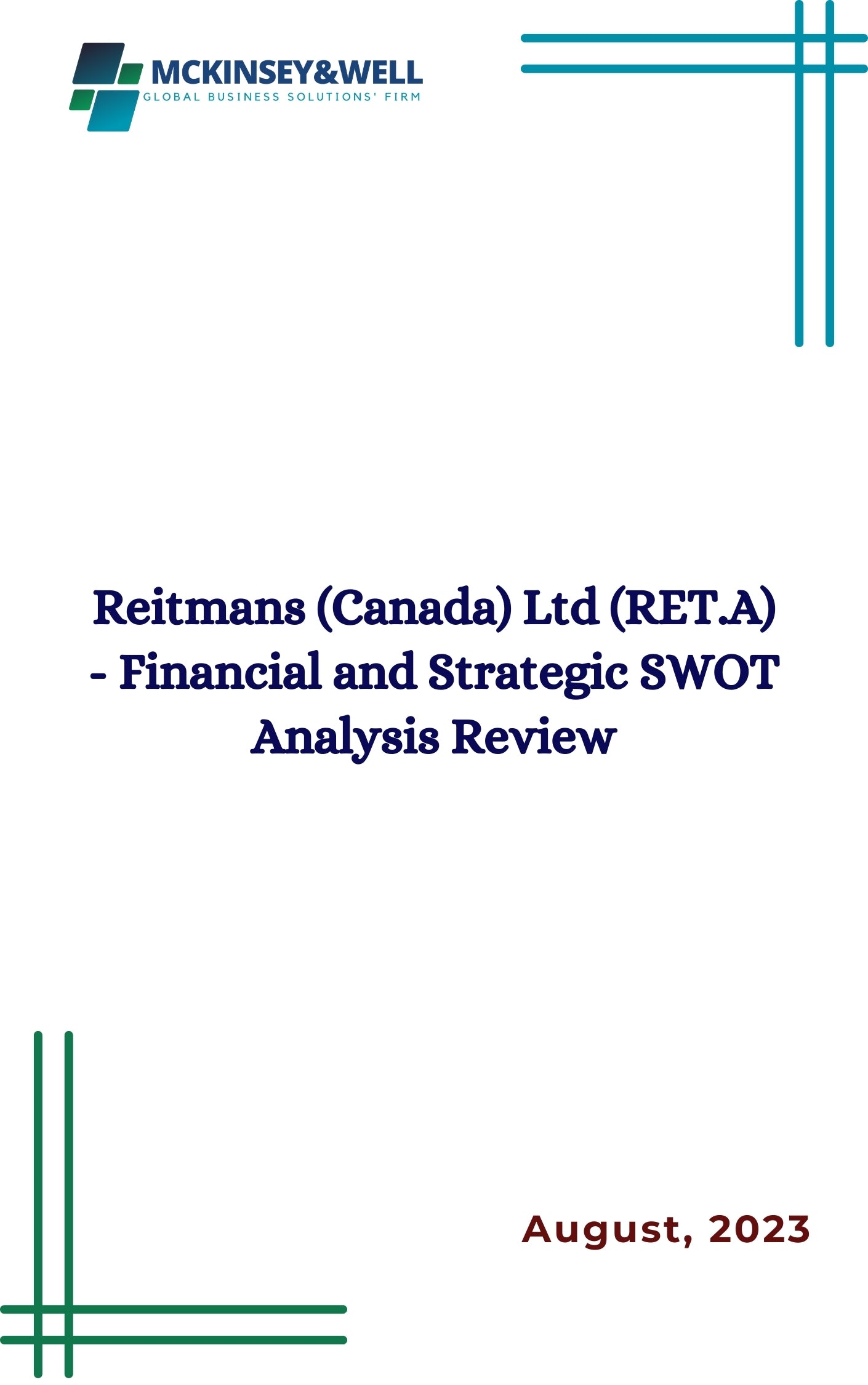 Reitmans (Canada) Ltd (RET.A) - Financial and Strategic SWOT Analysis Review