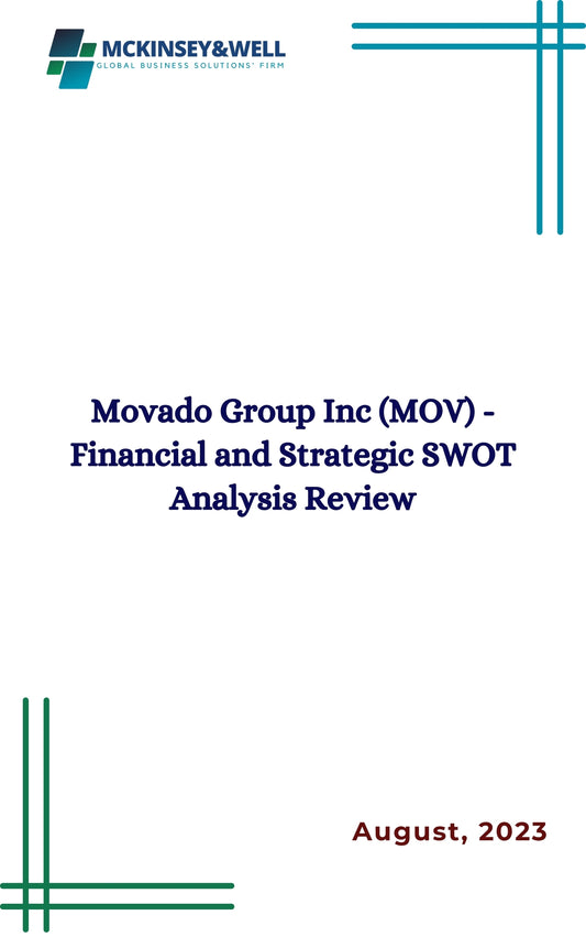 Movado Group Inc (MOV) - Financial and Strategic SWOT Analysis Review