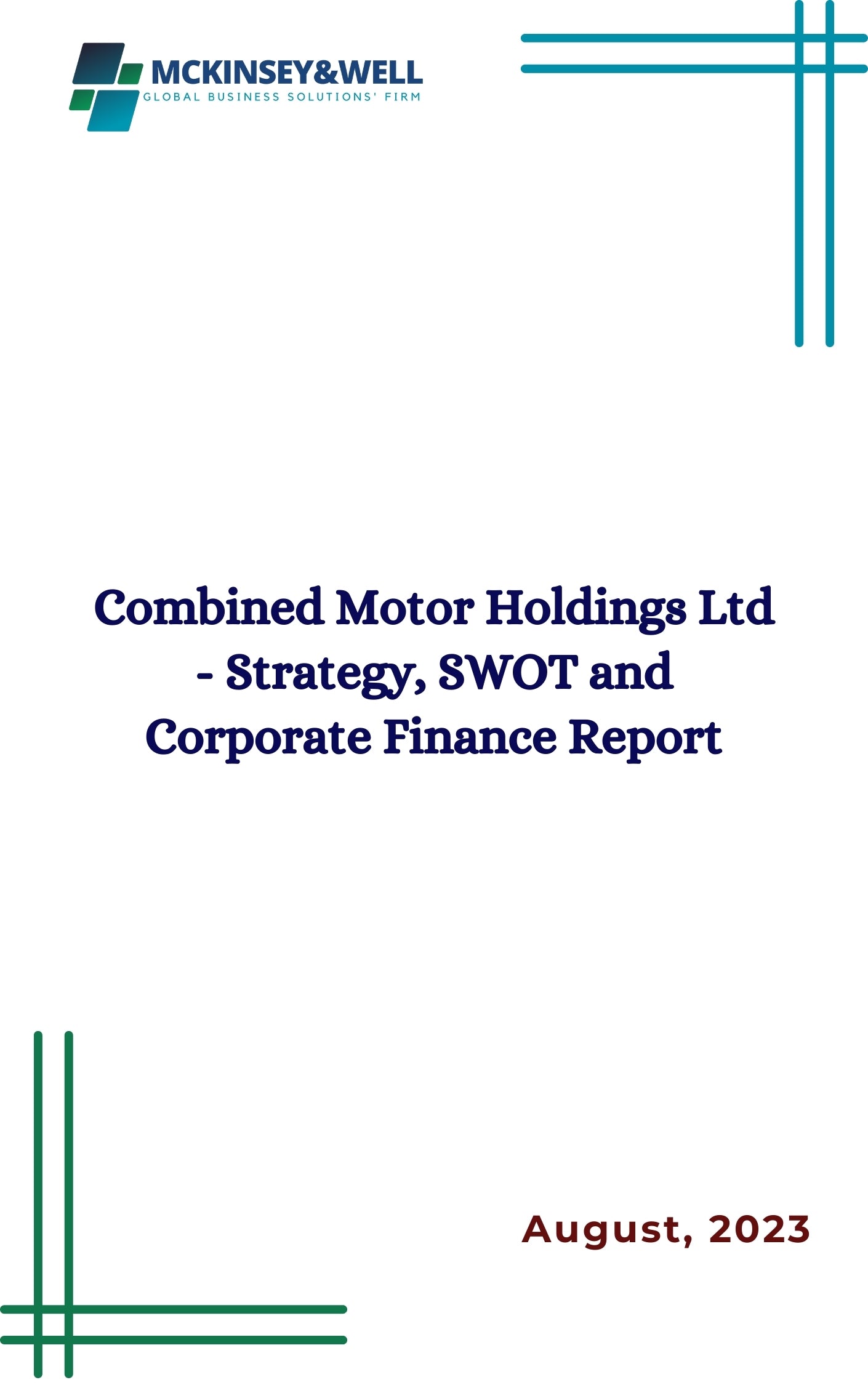 Combined Motor Holdings Ltd - Strategy, SWOT and Corporate Finance Report