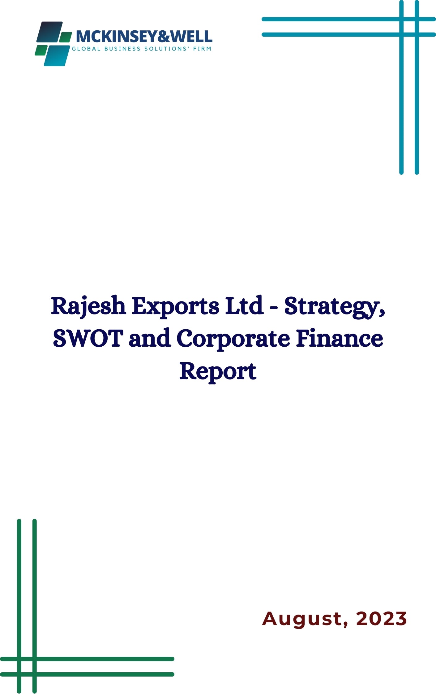 Rajesh Exports Ltd - Strategy, SWOT and Corporate Finance Report