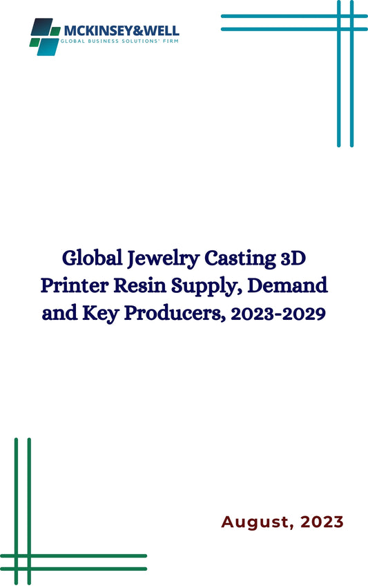 Global Jewelry Casting 3D Printer Resin Supply, Demand and Key Producers, 2023-2029