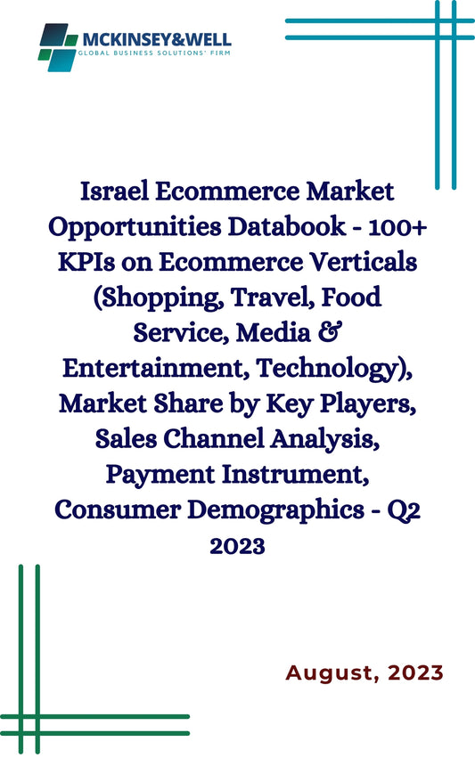 Israel Ecommerce Market Opportunities Databook - 100+ KPIs on Ecommerce Verticals (Shopping, Travel, Food Service, Media & Entertainment, Technology), Market Share by Key Players, Sales Channel Analysis, Payment Instrument, Consumer Demographics - Q2 2023