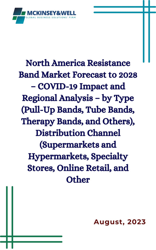 North America Resistance Band Market Forecast to 2028 – COVID-19 Impact and Regional Analysis – by Type (Pull-Up Bands, Tube Bands, Therapy Bands, and Others), Distribution Channel (Supermarkets and Hypermarkets, Specialty Stores, Online Retail, and Other