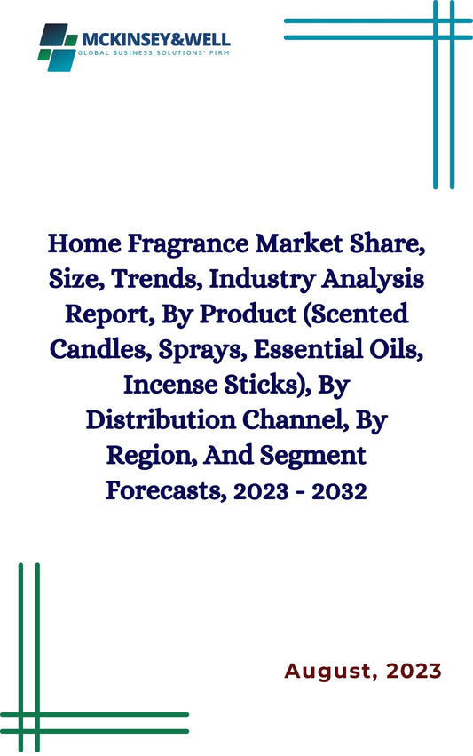 Home Fragrance Market Share, Size, Trends, Industry Analysis Report, By Product (Scented Candles, Sprays, Essential Oils, Incense Sticks), By Distribution Channel, By Region, And Segment Forecasts, 2023 - 2032