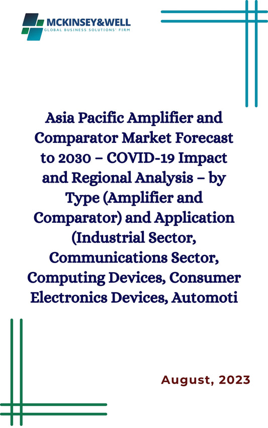 Asia Pacific Amplifier and Comparator Market Forecast to 2030 – COVID-19 Impact and Regional Analysis – by Type (Amplifier and Comparator) and Application (Industrial Sector, Communications Sector, Computing Devices, Consumer Electronics Devices, Automoti