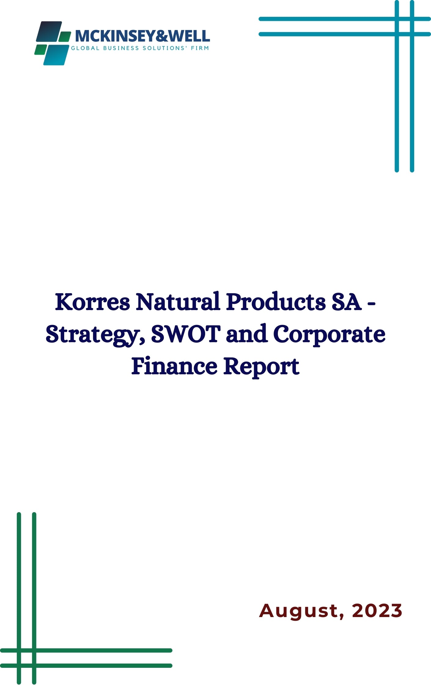 Korres Natural Products SA - Strategy, SWOT and Corporate Finance Report