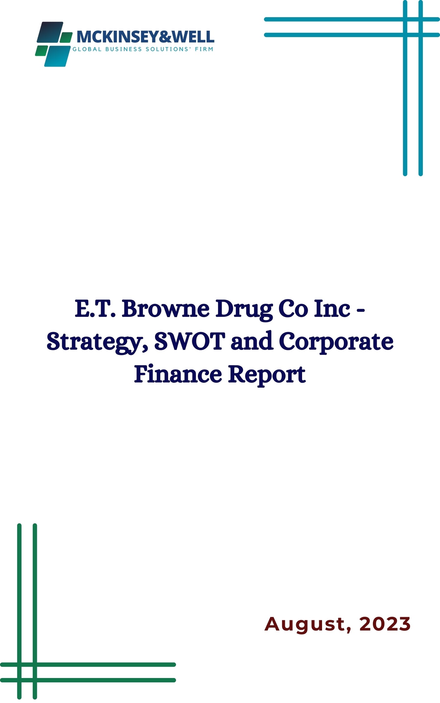 E.T. Browne Drug Co Inc - Strategy, SWOT and Corporate Finance Report