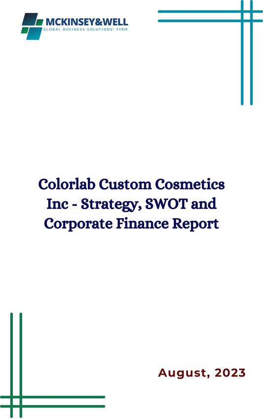 Colorlab Custom Cosmetics Inc - Strategy, SWOT and Corporate Finance Report