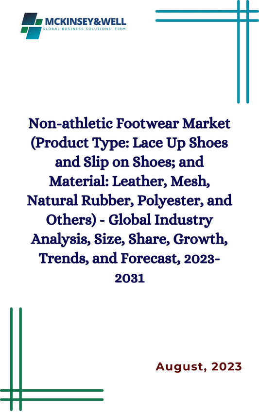 Non-athletic Footwear Market (Product Type: Lace Up Shoes and Slip on Shoes; and Material: Leather, Mesh, Natural Rubber, Polyester, and Others) - Global Industry Analysis, Size, Share, Growth, Trends, and Forecast, 2023-2031