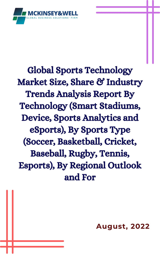 Global Sports Technology Market Size, Share & Industry Trends Analysis Report By Technology (Smart Stadiums, Device, Sports Analytics and eSports), By Sports Type (Soccer, Basketball, Cricket, Baseball, Rugby, Tennis, Esports), By Regional Outlook and For