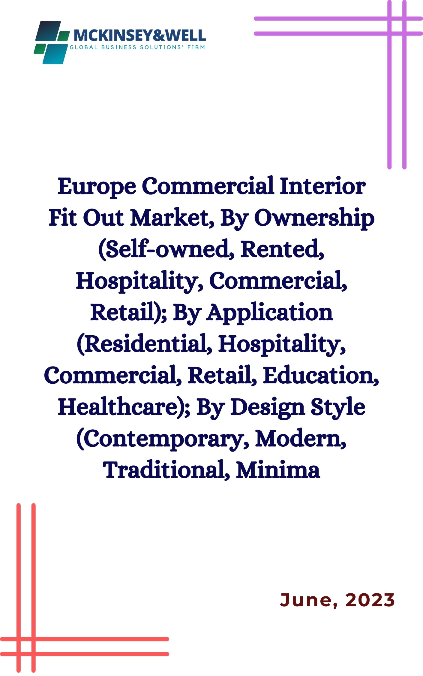 Europe Commercial Interior Fit Out Market, By Ownership (Self-owned, Rented, Hospitality, Commercial, Retail); By Application (Residential, Hospitality, Commercial, Retail, Education, Healthcare); By Design Style (Contemporary, Modern, Traditional, Minima