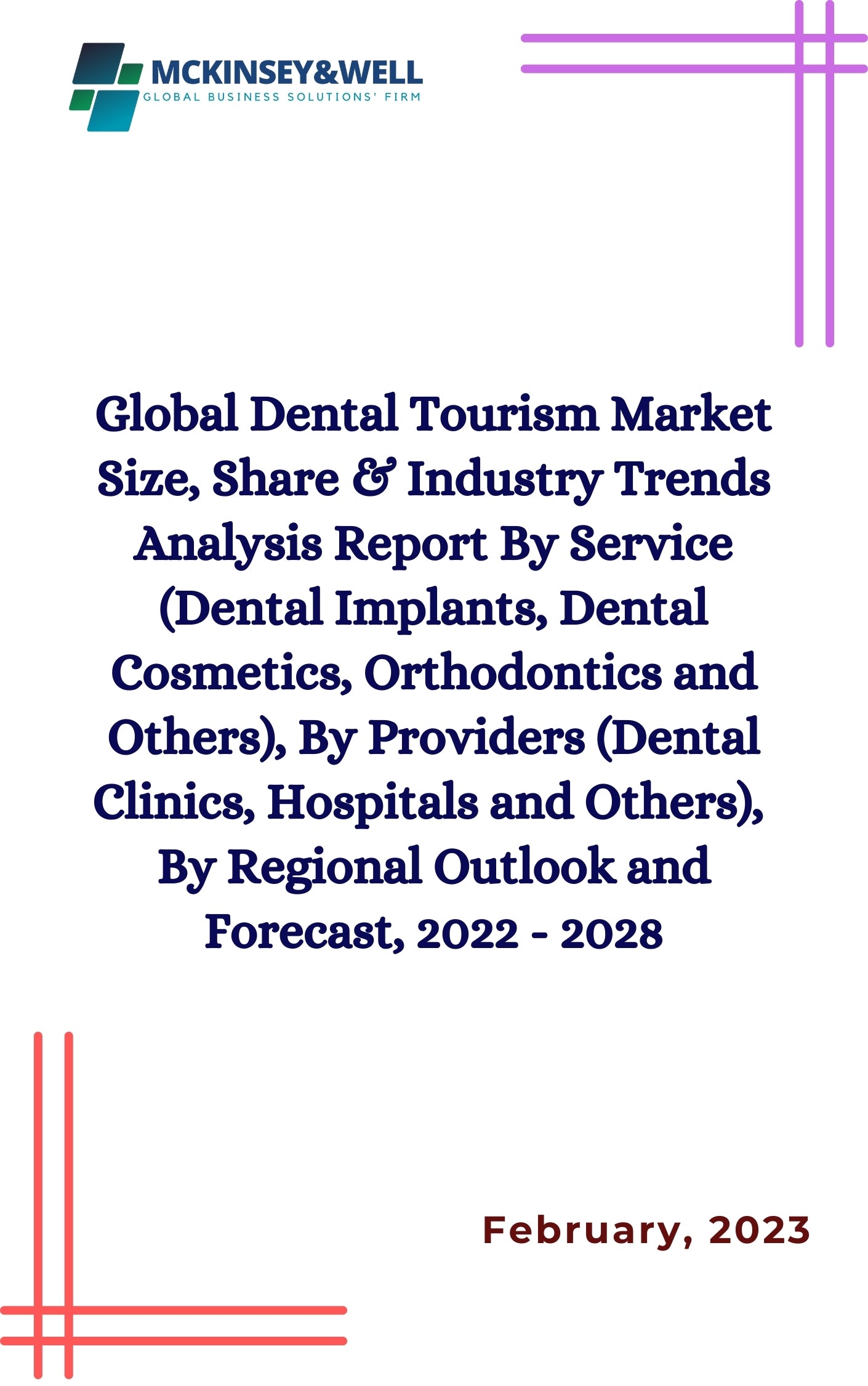 Global Dental Tourism Market Size, Share & Industry Trends Analysis Report By Service (Dental Implants, Dental Cosmetics, Orthodontics and Others), By Providers (Dental Clinics, Hospitals and Others),  By Regional Outlook and Forecast, 2022 - 2028