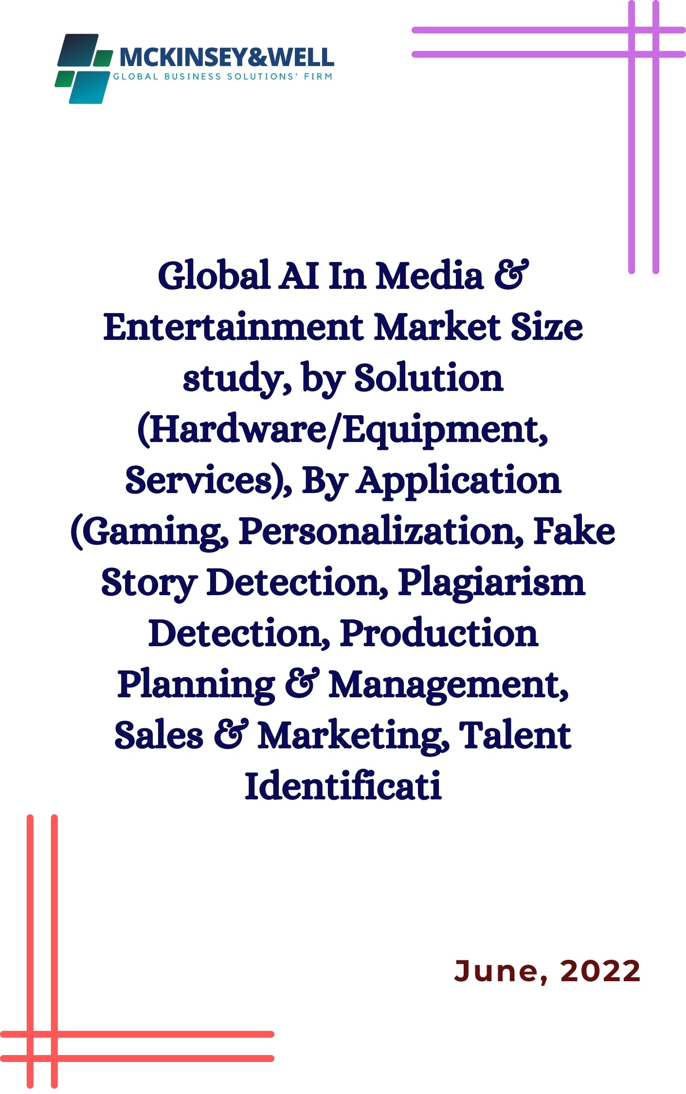 Global AI In Media & Entertainment Market Size study, by Solution (Hardware/Equipment, Services), By Application (Gaming, Personalization, Fake Story Detection, Plagiarism Detection, Production Planning & Management, Sales & Marketing, Talent Identificati