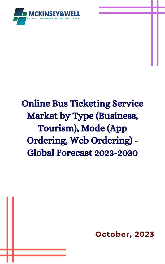 Online Bus Ticketing Service Market by Type (Business, Tourism), Mode (App Ordering, Web Ordering) - Global Forecast 2023-2030