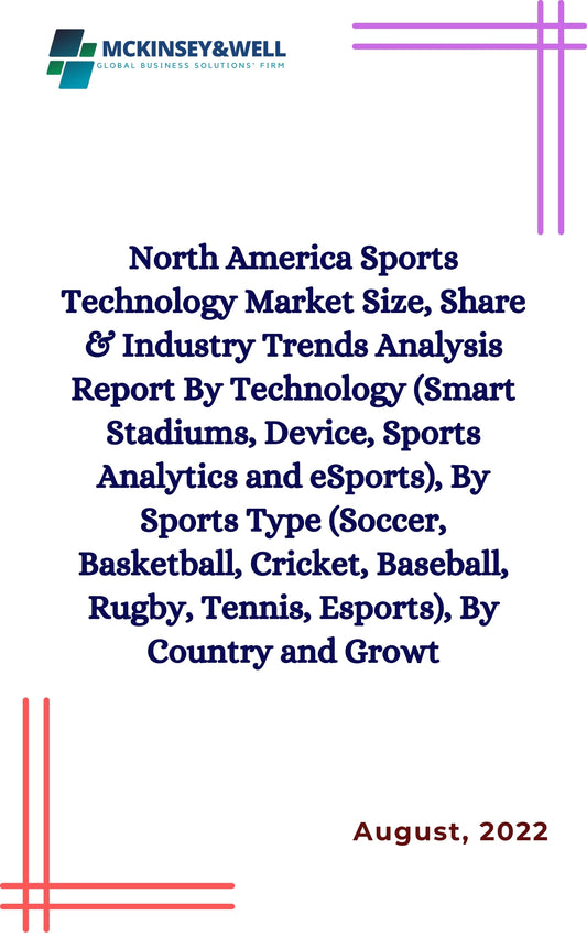 North America Sports Technology Market Size, Share & Industry Trends Analysis Report By Technology (Smart Stadiums, Device, Sports Analytics and eSports), By Sports Type (Soccer, Basketball, Cricket, Baseball, Rugby, Tennis, Esports), By Country and Growt