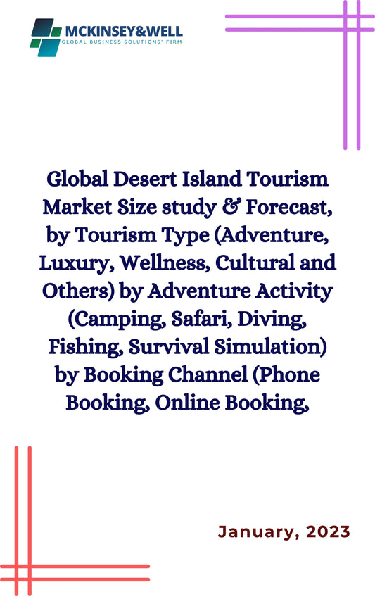 Global Desert Island Tourism Market Size study & Forecast, by Tourism Type (Adventure, Luxury, Wellness, Cultural and Others) by Adventure Activity (Camping, Safari, Diving, Fishing, Survival Simulation) by Booking Channel (Phone Booking, Online Booking,