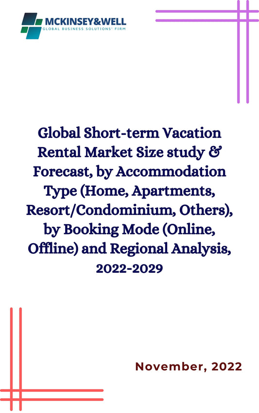 Global Short-term Vacation Rental Market Size study & Forecast, by Accommodation Type (Home, Apartments, Resort/Condominium, Others), by Booking Mode (Online, Offline) and Regional Analysis, 2022-2029