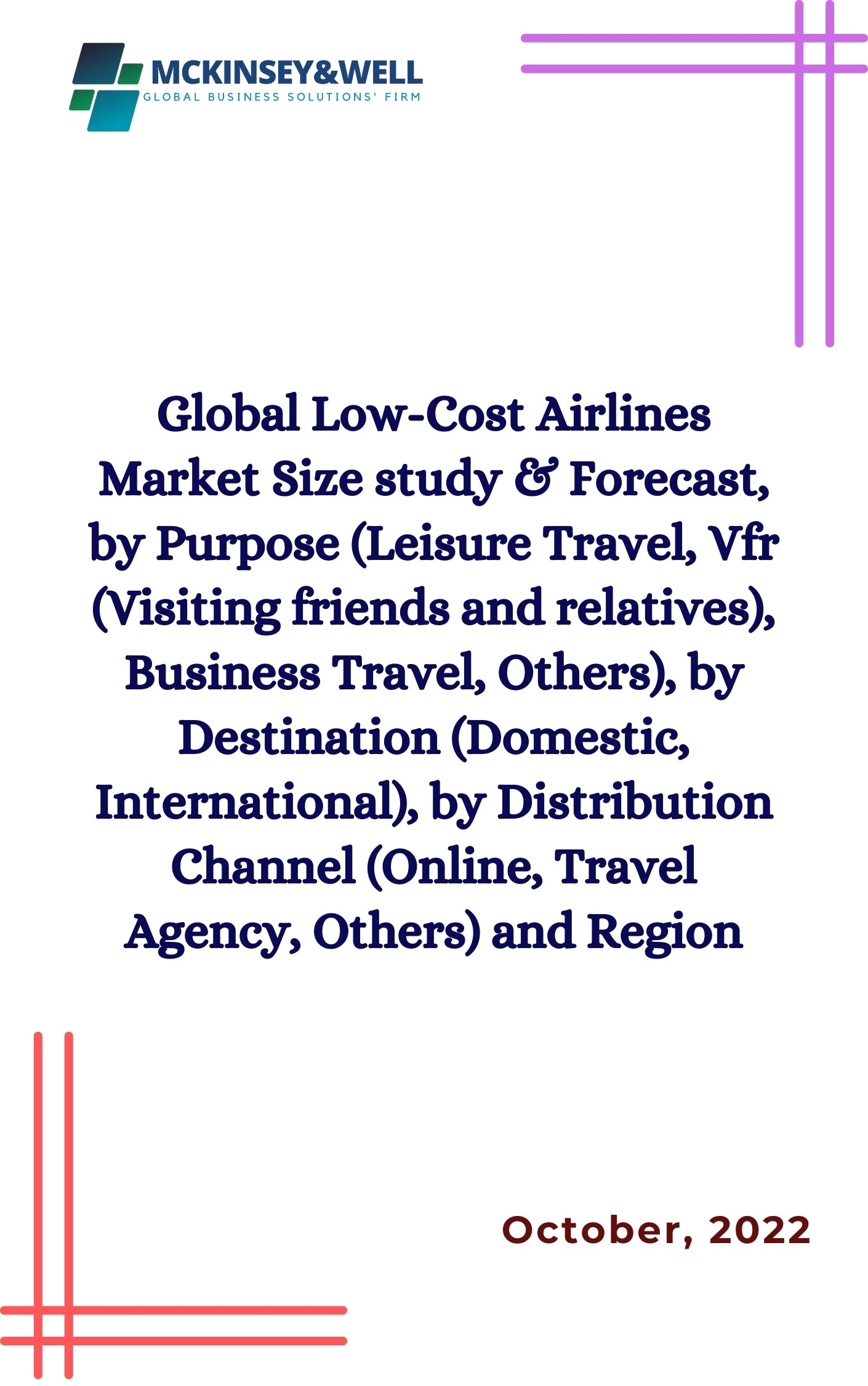 Global Low-Cost Airlines Market Size study & Forecast, by Purpose (Leisure Travel, Vfr (Visiting friends and relatives), Business Travel, Others), by Destination (Domestic, International), by Distribution Channel (Online, Travel Agency, Others) and Region