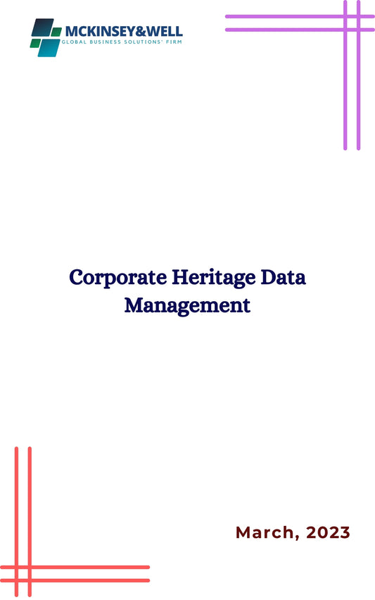 Corporate Heritage Data Management