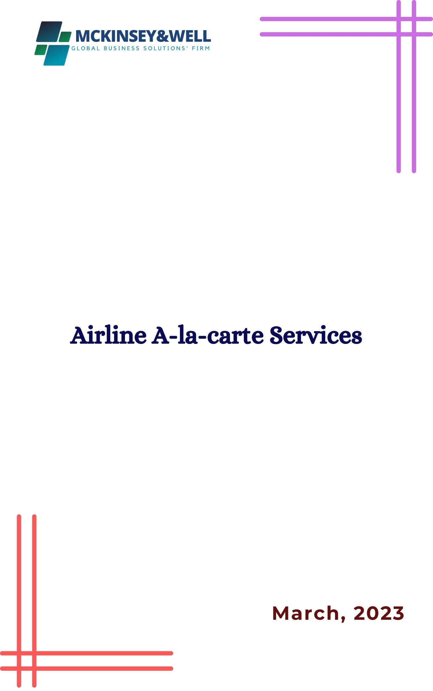 Airline A-la-carte Services