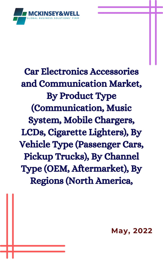 Car Electronics Accessories and Communication Market, By Product Type (Communication, Music System, Mobile Chargers, LCDs, Cigarette Lighters), By Vehicle Type (Passenger Cars, Pickup Trucks), By Channel Type (OEM, Aftermarket), By Regions (North America,