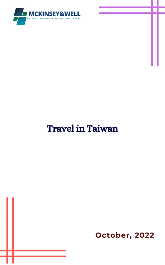 Travel in Taiwan