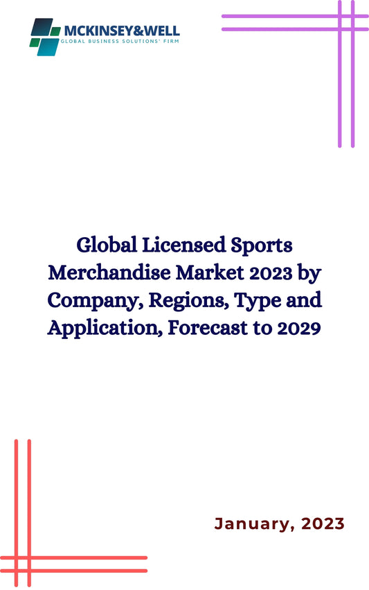 Global Licensed Sports Merchandise Market 2023 by Company, Regions, Type and Application, Forecast to 2029