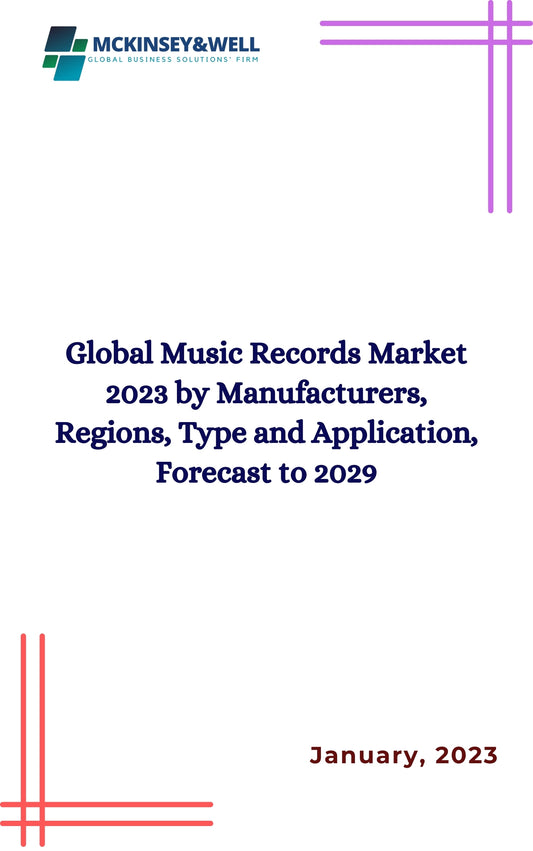 Global Music Records Market 2023 by Manufacturers, Regions, Type and Application, Forecast to 2029