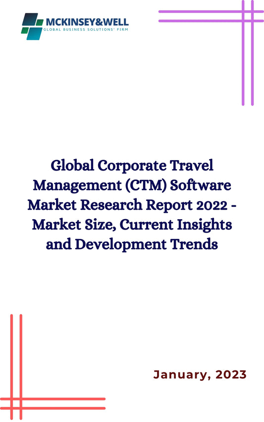 Global Corporate Travel Management (CTM) Software Market Research Report 2022 - Market Size, Current Insights and Development Trends