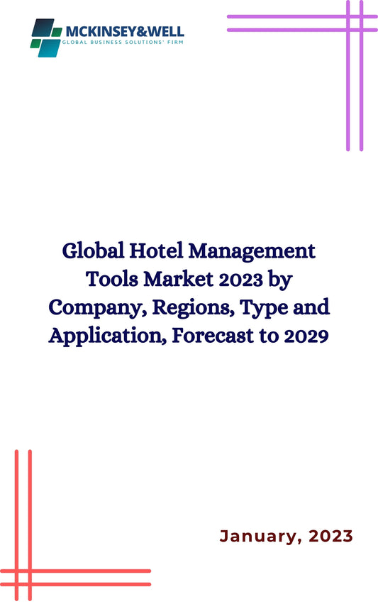 Global Hotel Management Tools Market 2023 by Company, Regions, Type and Application, Forecast to 2029