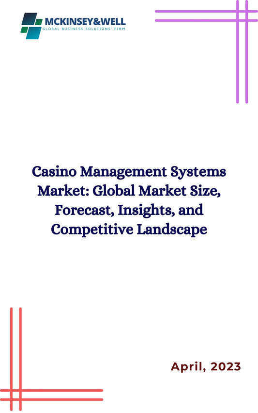 Casino Management Systems Market: Global Market Size, Forecast, Insights, and Competitive Landscape