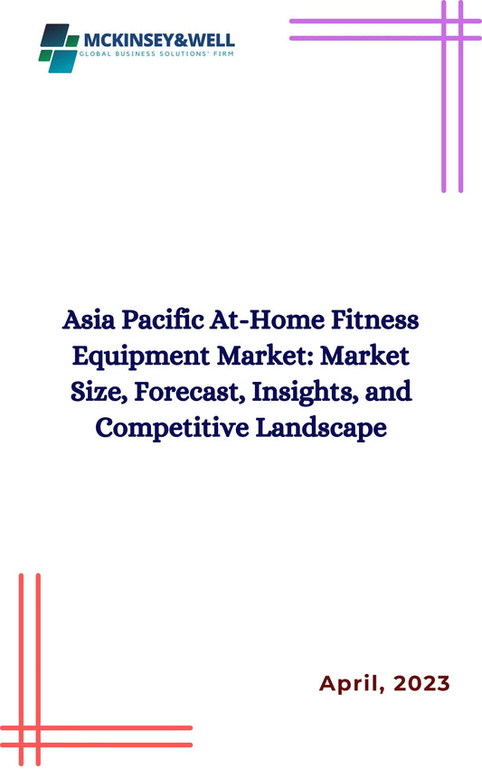 Asia Pacific At-Home Fitness Equipment Market: Market Size, Forecast, Insights, and Competitive Landscape