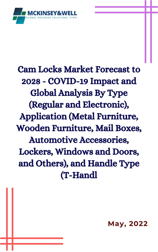 Cam Locks Market Forecast to 2028 - COVID-19 Impact and Global Analysis By Type (Regular and Electronic), Application (Metal Furniture, Wooden Furniture, Mail Boxes, Automotive Accessories, Lockers, Windows and Doors, and Others), and Handle Type (T-Handl