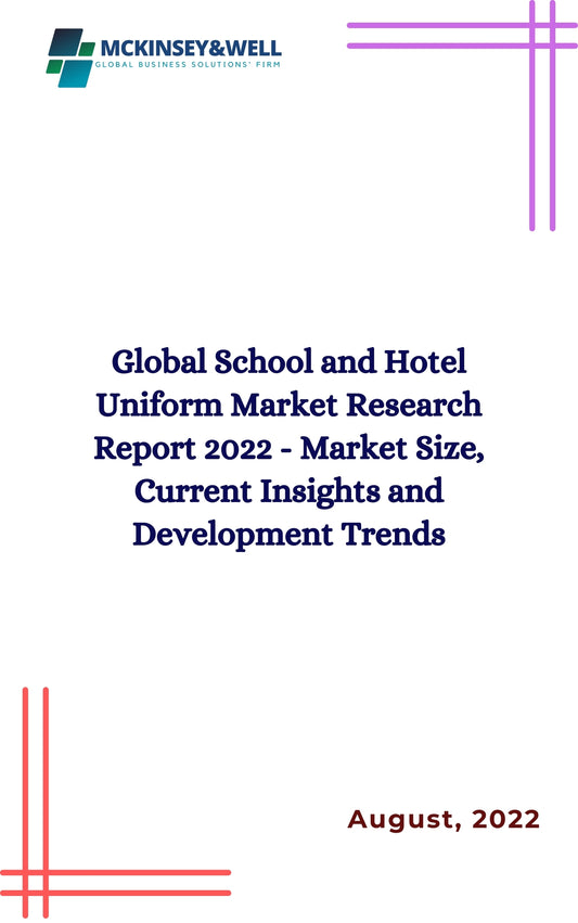 Global School and Hotel Uniform Market Research Report 2022 - Market Size, Current Insights and Development Trends