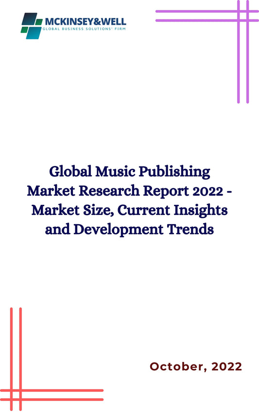 Global Music Publishing Market Research Report 2022 - Market Size, Current Insights and Development Trends