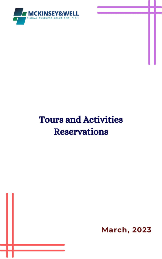 Tours and Activities Reservations