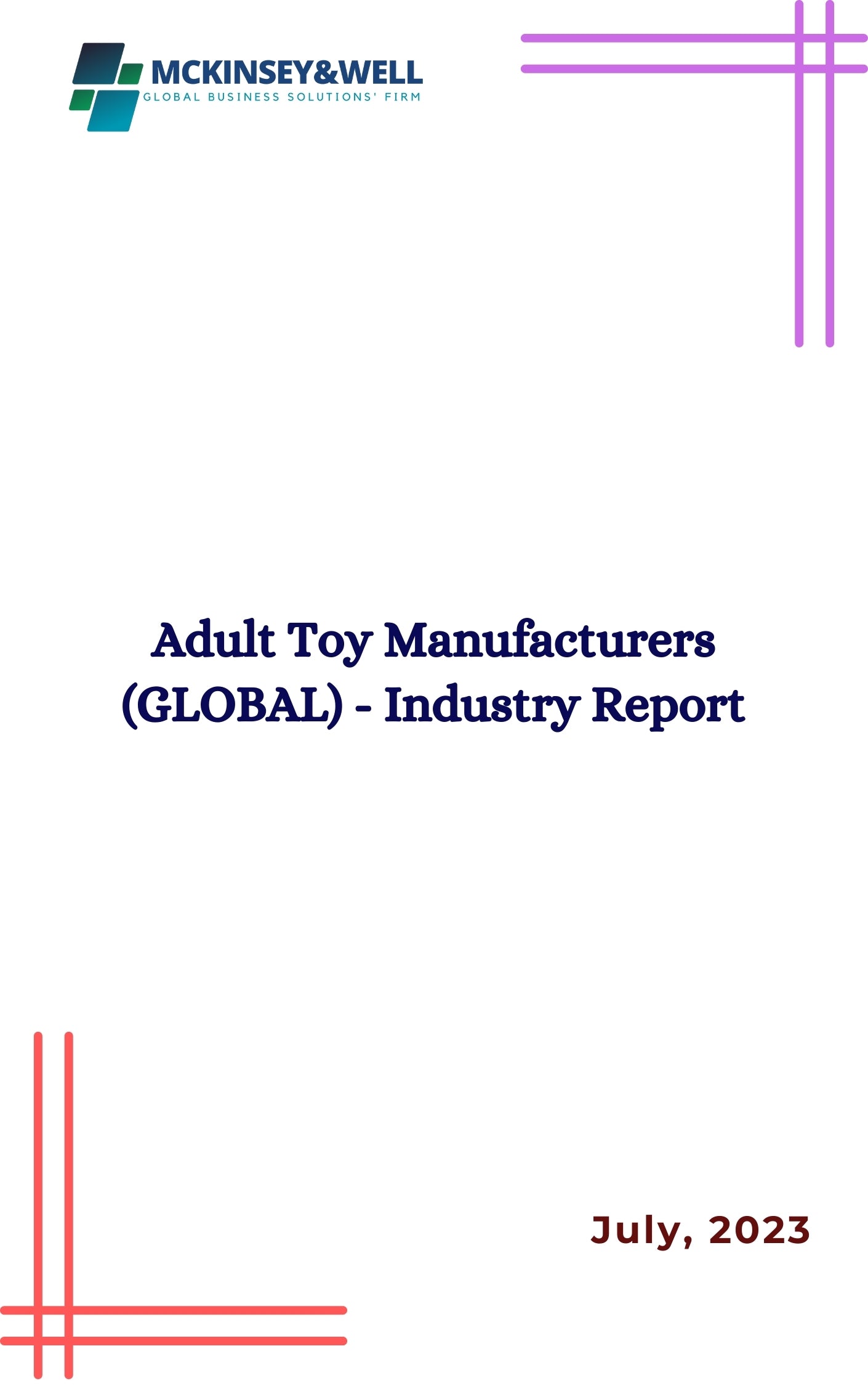 Adult Toy Manufacturers (GLOBAL) - Industry Report