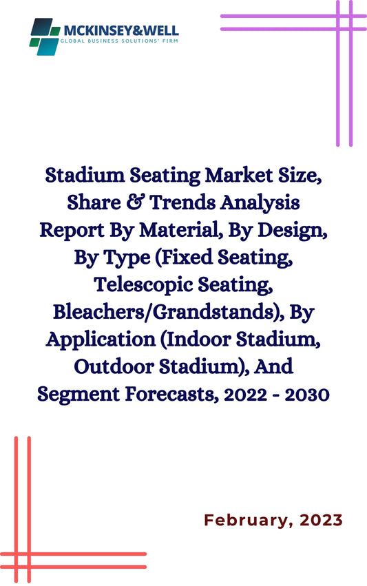 Stadium Seating Market Size, Share & Trends Analysis Report By Material, By Design, By Type (Fixed Seating, Telescopic Seating, Bleachers/Grandstands), By Application (Indoor Stadium, Outdoor Stadium), And Segment Forecasts, 2022 - 2030