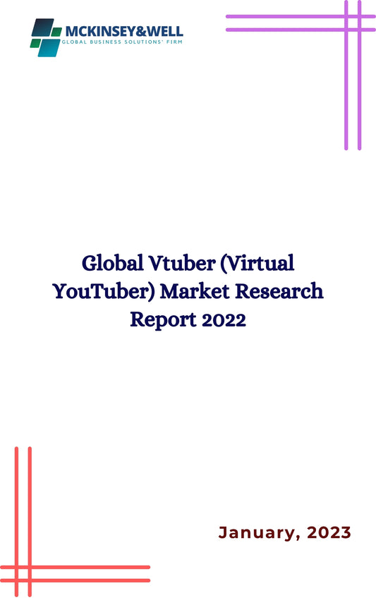 Global Vtuber (Virtual YouTuber) Market Research Report 2022