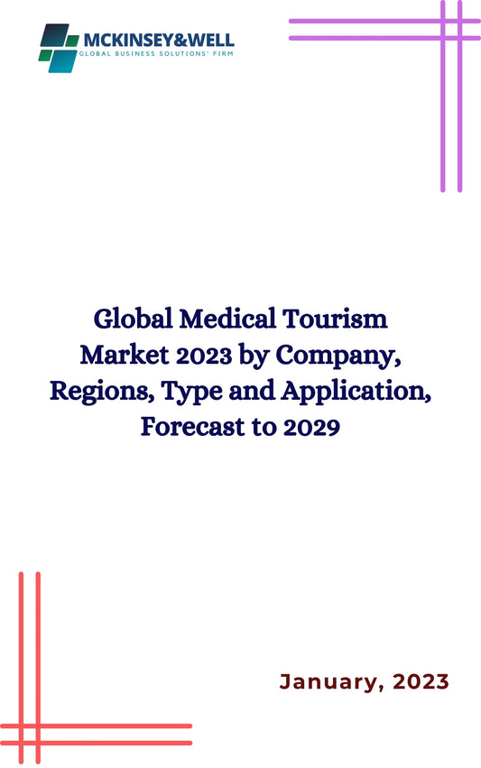 Global Medical Tourism Market 2023 by Company, Regions, Type and Application, Forecast to 2029