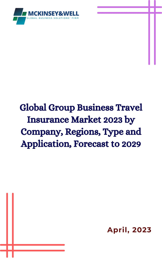 Global Group Business Travel Insurance Market 2023 by Company, Regions, Type and Application, Forecast to 2029