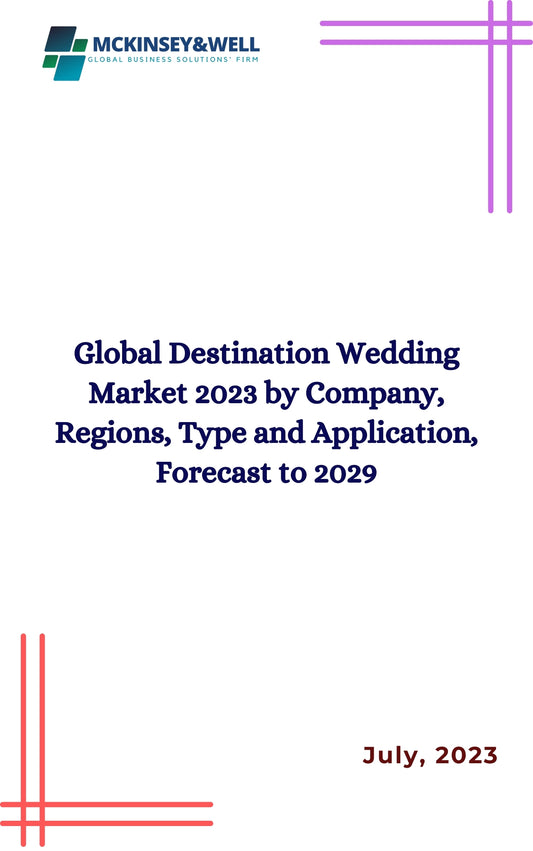 Global Destination Wedding Market 2023 by Company, Regions, Type and Application, Forecast to 2029