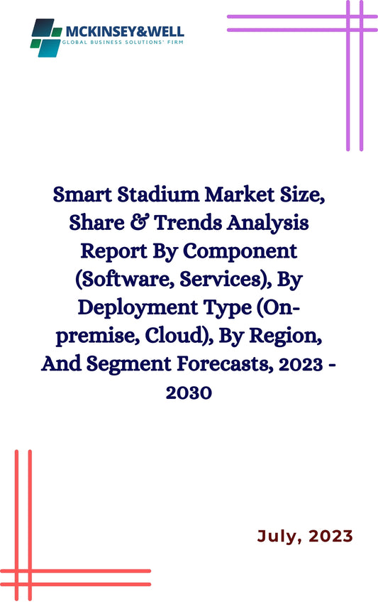 Smart Stadium Market Size, Share & Trends Analysis Report By Component (Software, Services), By Deployment Type (On-premise, Cloud), By Region, And Segment Forecasts, 2023 - 2030